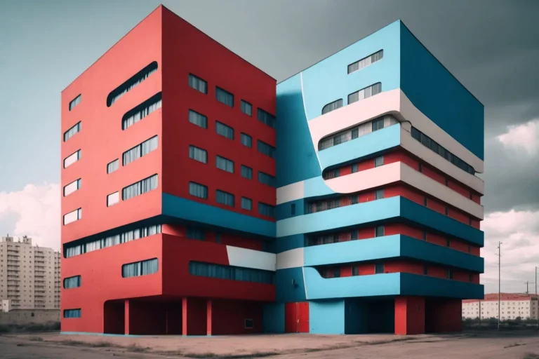 Blue-Red Building Coating