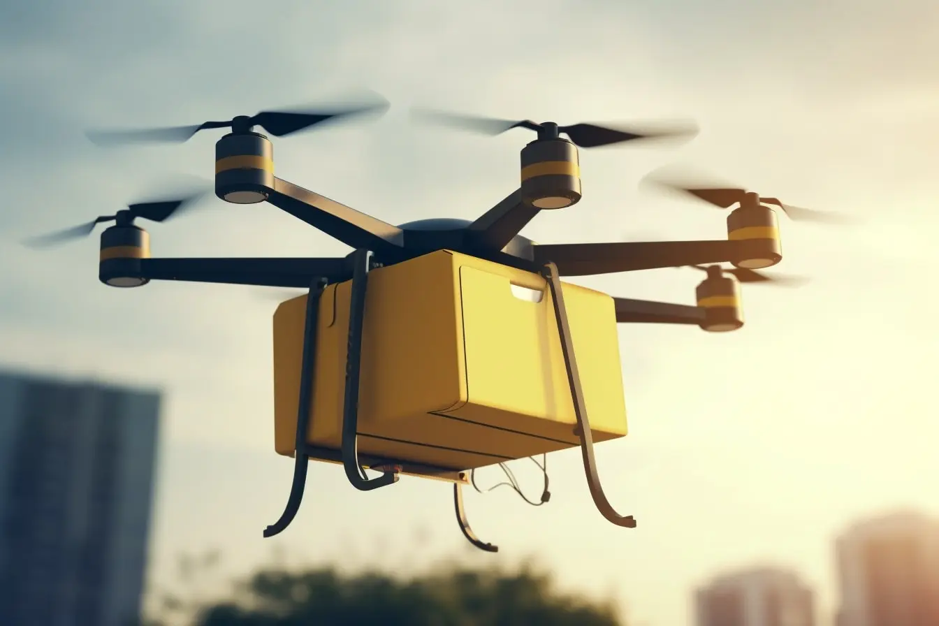 Drone Parcel Delivery - Illustration