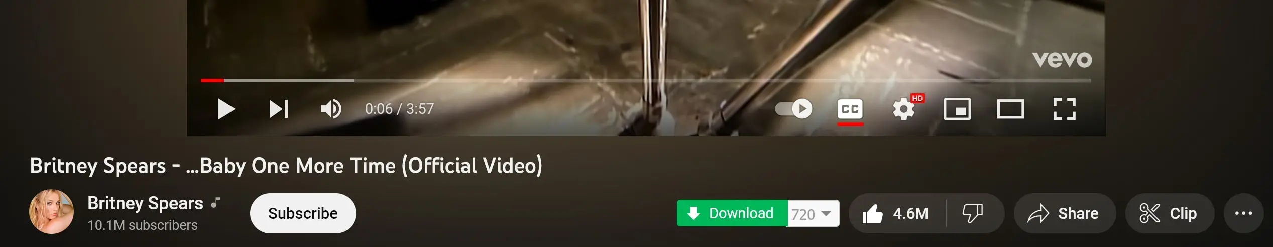 YouTube Video Download Button