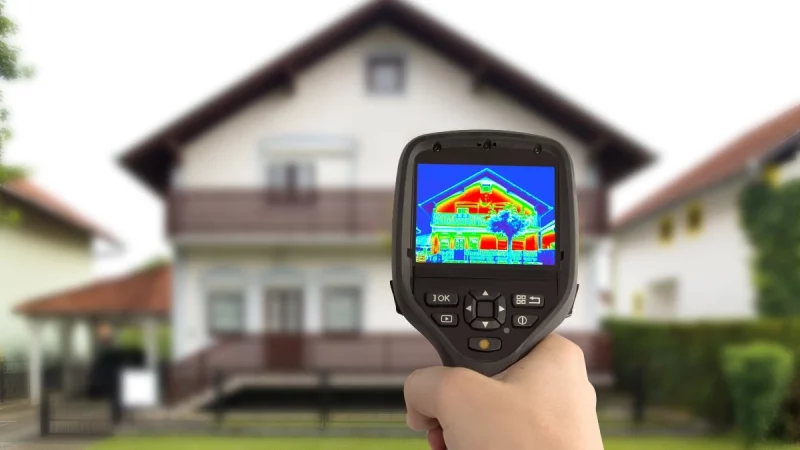 Infrared Camera Scanning a House
